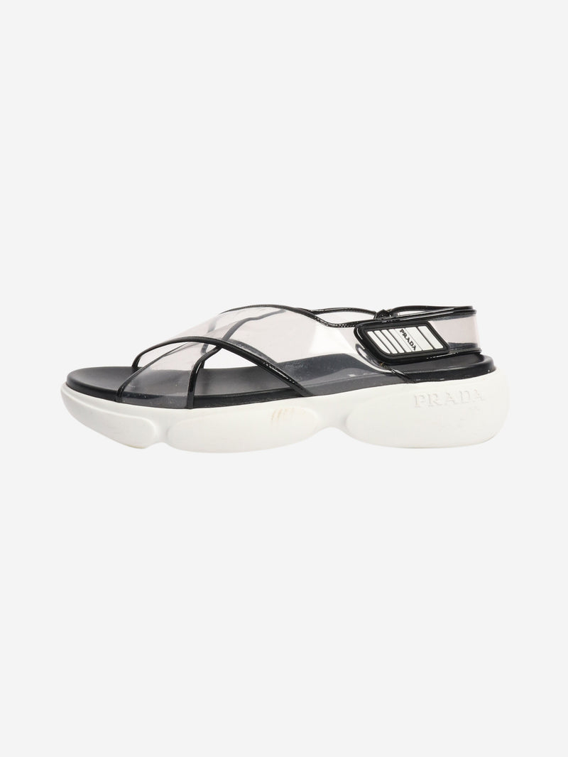 Black Cloudbust sandals - size EU 38.5 Flat Sandals Prada 