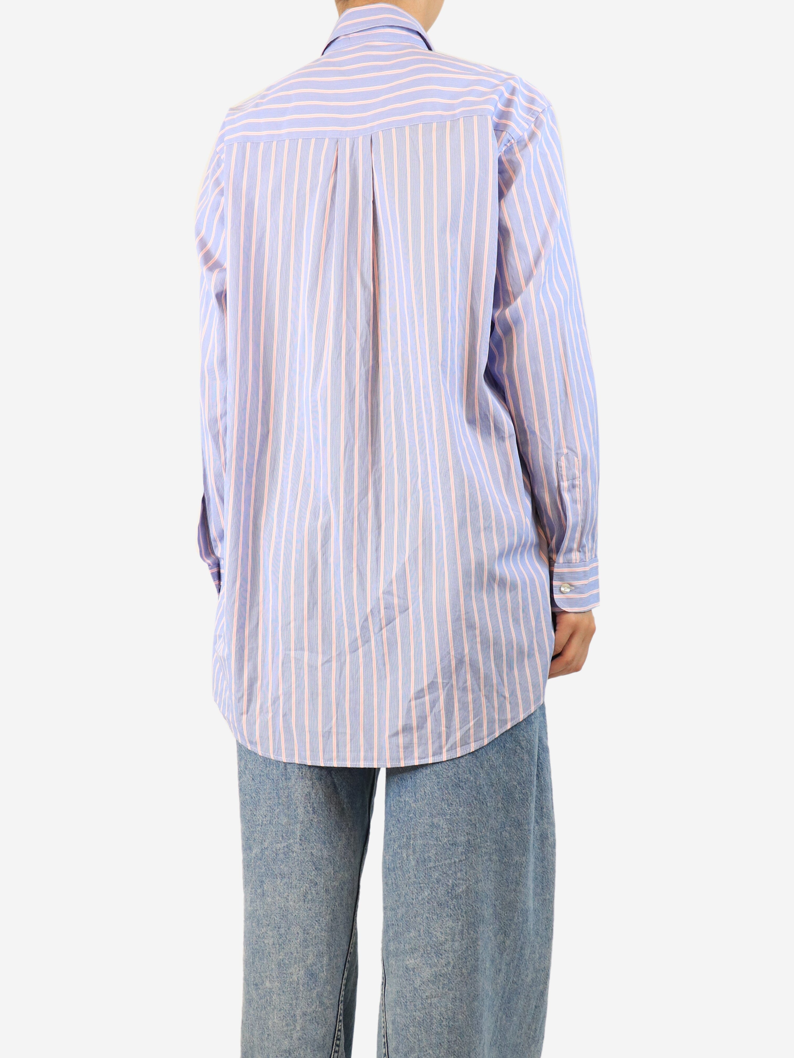 Blue striped shirt - size M