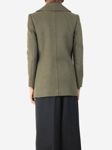Balmain Khaki double-breasted peacoat - size UK 6