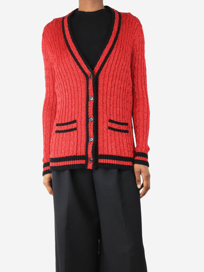Red lurex cardigan - size XS Knitwear Saint Laurent 