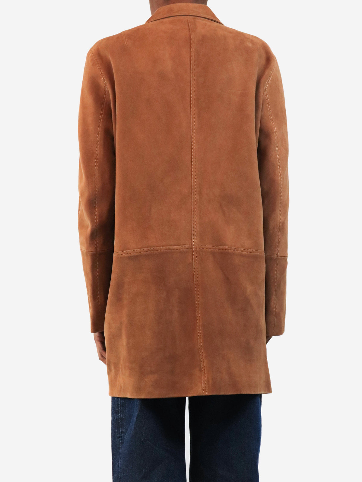 Brown suede button-down coat - size UK 8 Coats & Jackets Dagmar 
