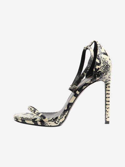 Neutral and black snakeskin sandal heels - size EU 35.5 Heels Saint Laurent 