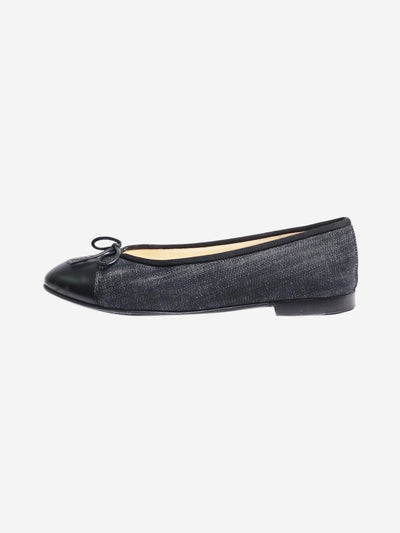 Indigo denim ballet flats - size EU 37.5 Flat Shoes Chanel 