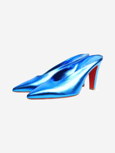 Christian Louboutin Blue Filketta metallica heels - size EU 39 (UK 6)