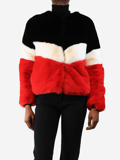 Colour block faux fur coat - size S Coats & Jackets Apparis 