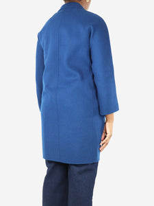 S Max Mara Blue unlined wool coat - size UK 14