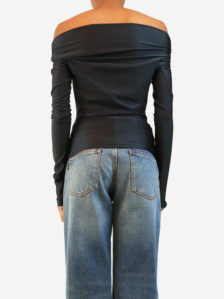 Black Wallis off-the-shoulder top alternate image
