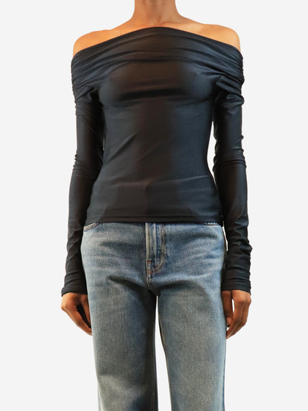 Black Wallis off-the-shoulder top product image