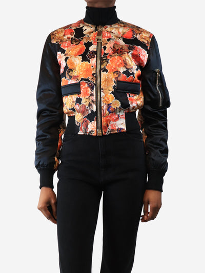 Floral satin cropped bomber jacket - size UK 8 Coats & Jackets Givenchy 