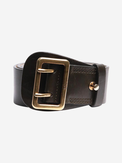 Black leather belt