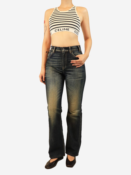 Blue darkwash denim jeans - size UK 8 alternate image