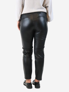 Black leather trousers - size UK 10 Trousers Scanlan Theodore 