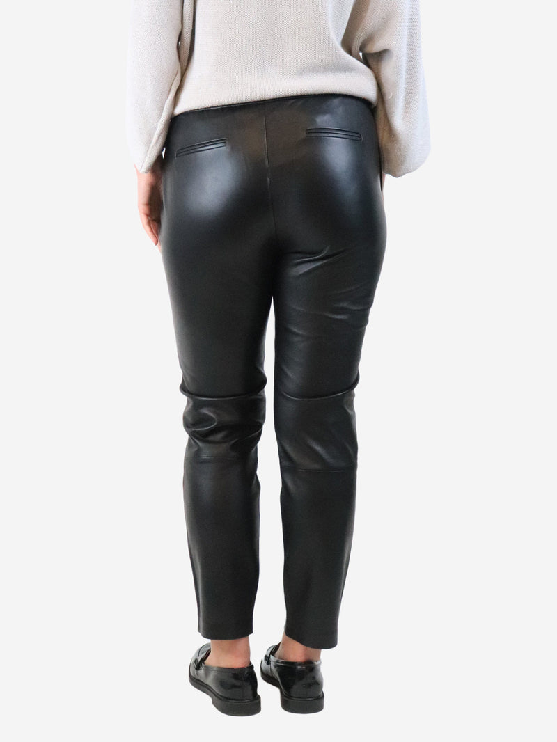 Black leather trousers - size UK 10 Trousers Scanlan Theodore 