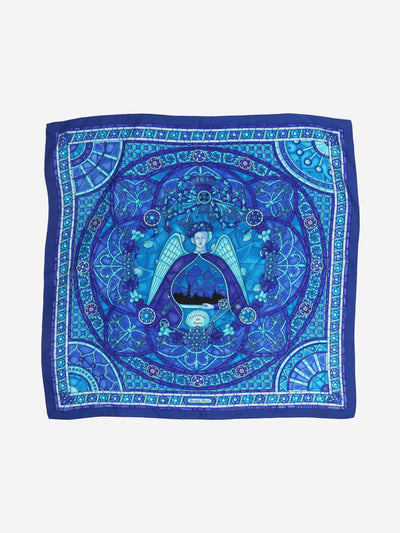 Blue Lumieres de Paris silk scarf