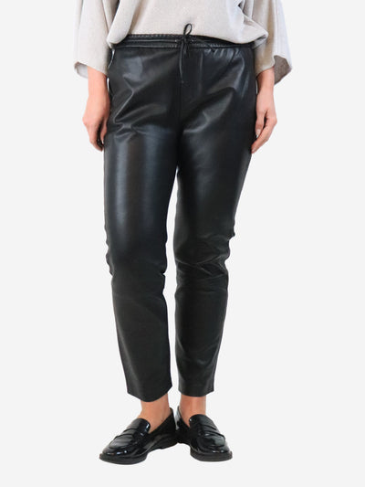 Black leather trousers - size UK 10 Trousers Scanlan Theodore 