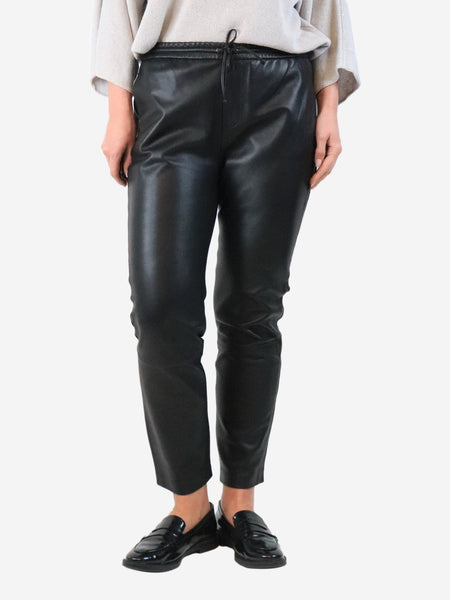 Black leather trousers - size UK 10 product image
