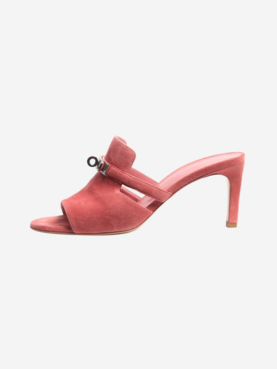 Pink suede Kelly sandals - size EU 38 Heels Hermes 