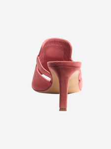 Hermes Pink suede Kelly sandals - size EU 38