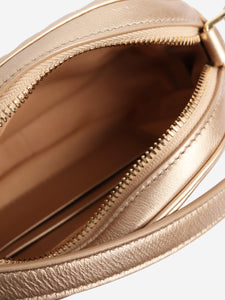 Celine Gold C-charm quilted leather camera bag