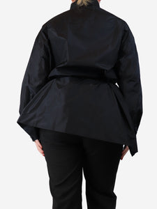 The Row Black Varo belted tunic shirt - size L