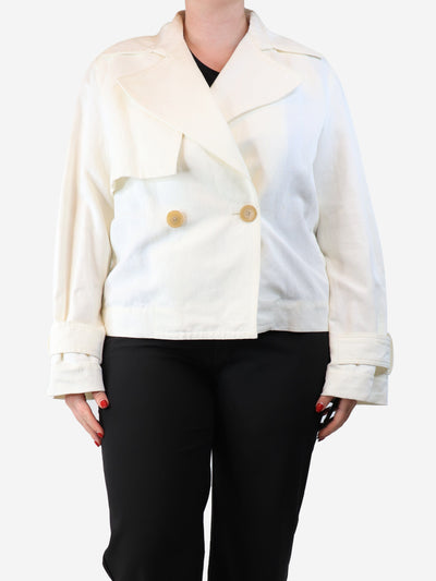 Cream linen and cotton-blend jacket - size M Coats & Jackets Vince 