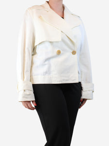 Vince Cream linen and cotton-blend jacket - size M