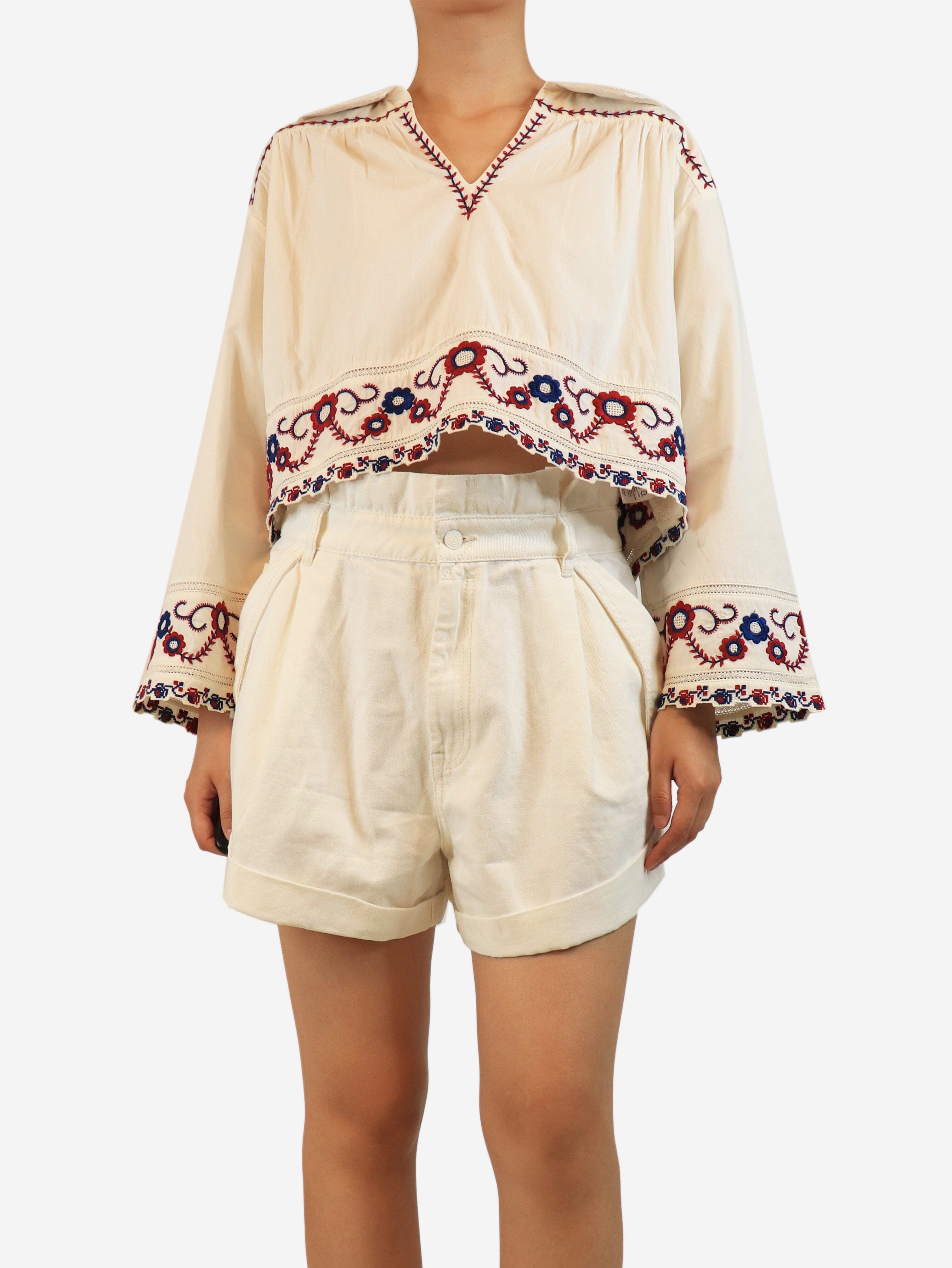 Cream Soren cropped top - size S Tops Sea New York 
