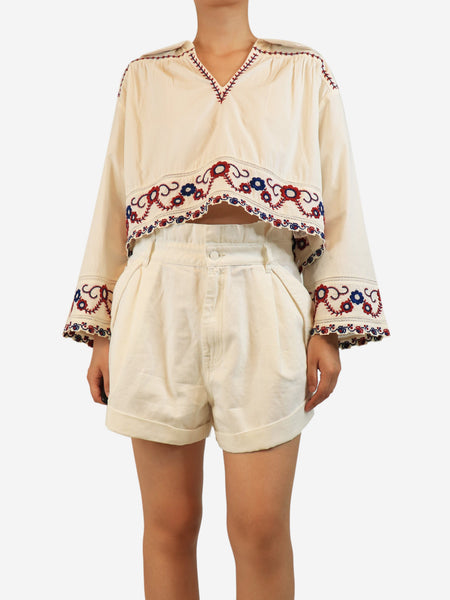 Cream Soren cropped top - size S product image