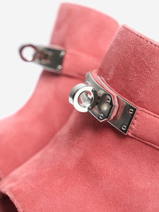 Hermes Pink suede Kelly sandals - size EU 38