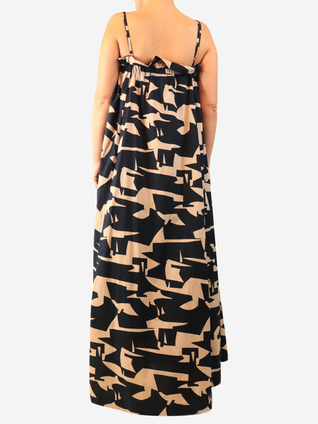 Blush and navy Becha maxi dress - size UK 8 alternate image