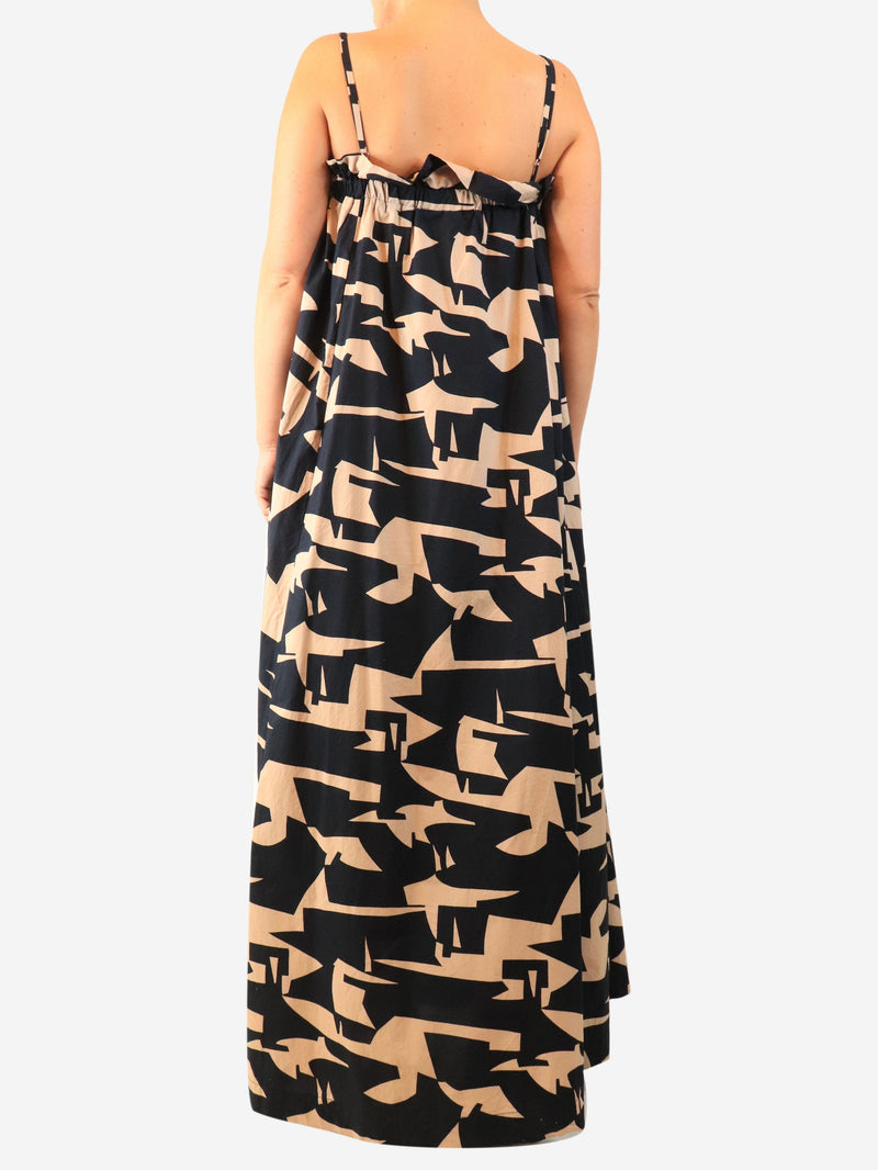 Blush and navy Becha maxi dress - size UK 8 Dresses Essentiel Antwerp 