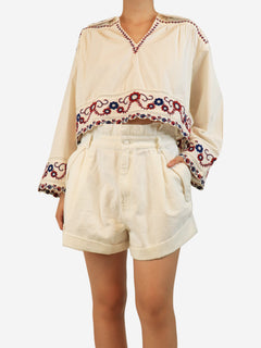 Cream Soren cropped top - size S