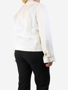 Vince Cream linen and cotton-blend jacket - size M