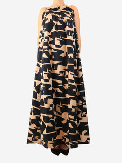 Blush and navy Becha maxi dress - size UK 8 Dresses Essentiel Antwerp 