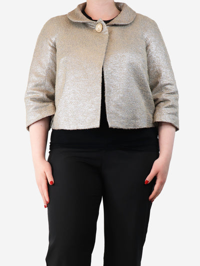 Boucle single button coat - size UK 12 Coats & Jackets Max Mara 