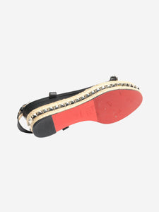Christian Louboutin Black studded espadrille platform sandals - size EU 39
