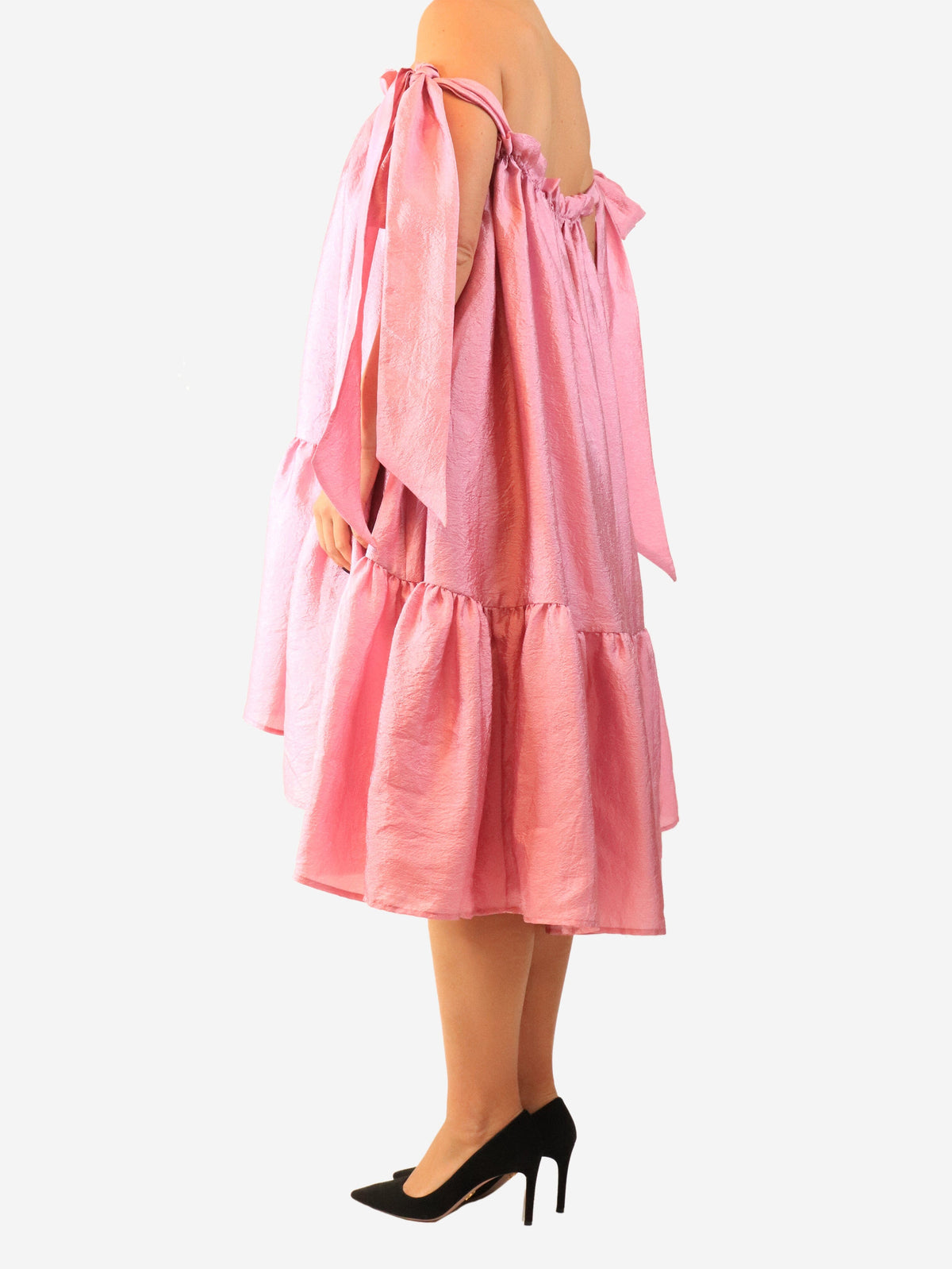 Pink tiered bubble dress - size S Dresses Stine Goya 