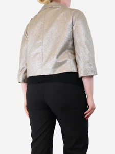 Max Mara Boucle single button coat - size UK 12