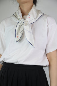 Hermes White Dream slogan scarf