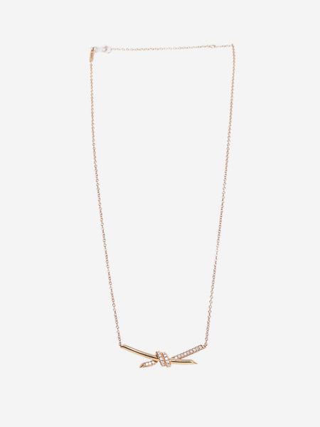 18k Rose gold knot pendant product image