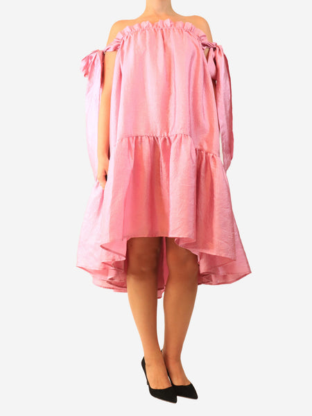 Pink tiered bubble dress - size S product image