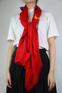 Gucci Red logo print scarf