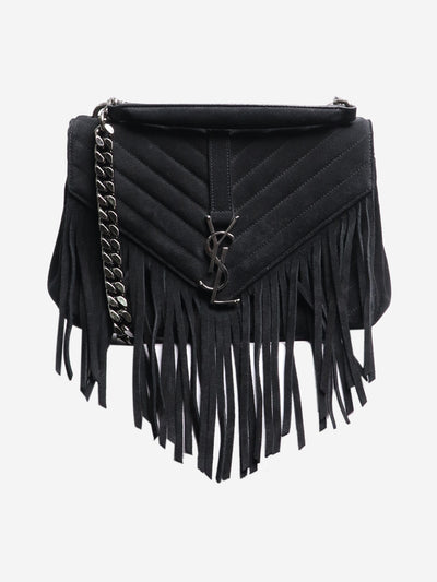 Black suede fringed shoulder bag Shoulder bags Saint Laurent 