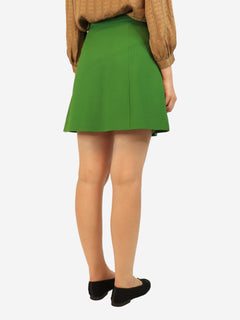 Green crepe couture mini skirt - size UK 10 Skirts Valentino 