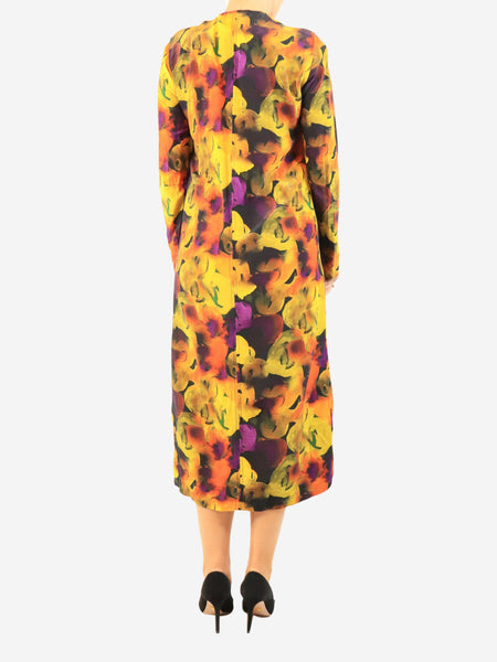 Multicolour floral midi dress - size UK 10 alternate image