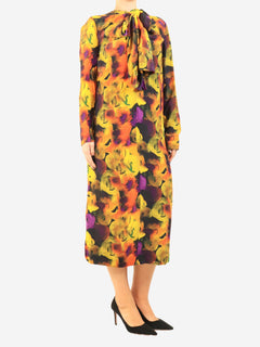Multicolour floral midi dress - size UK 10 Dresses Ganni 