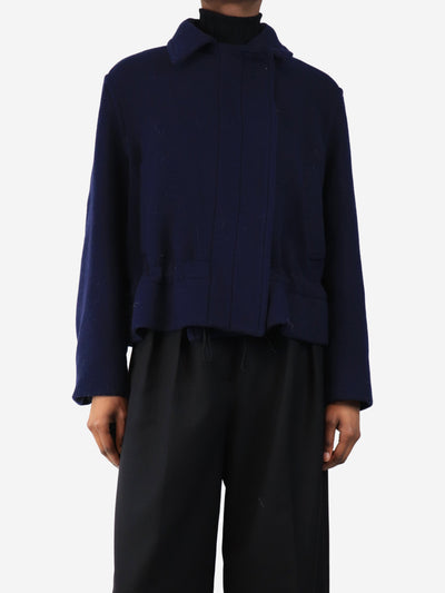 Dark blue cropped wool jacket - size UK 8 Coats & Jackets Chloe 