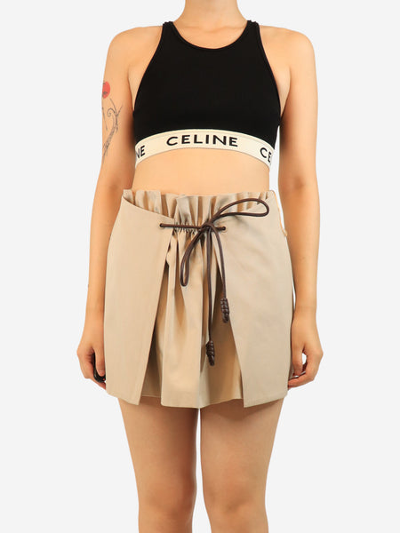 Black athletic-rib crop top - size M product image