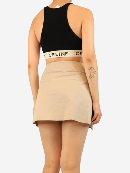 Black athletic-rib crop top - size M alternate image