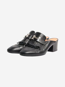 Hermes Black Tuileries mules - size EU 38